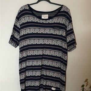 Modern Amusement Navy and White Striped Tee